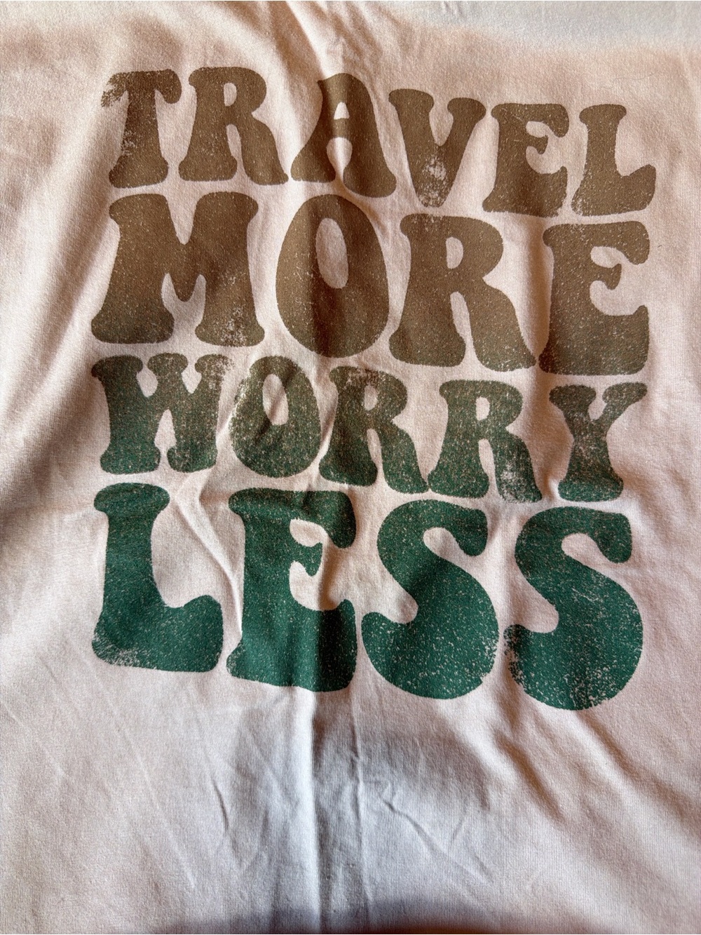 Travel More Worry Less Graphic Tee - Green